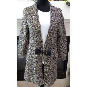 Dress Barn  Women's Marled Long Cardigan  Wool blend brown/tan Large EUC